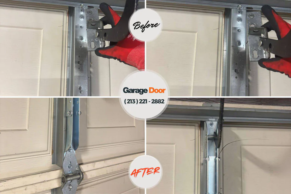 Before and after: garage door repair Ovid, MI